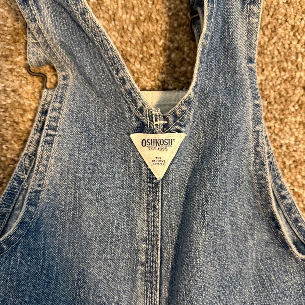 VTG Oshkosh B'Gosh Denim Overalls Y2K Jeans Farmer Button Closure Size 2T